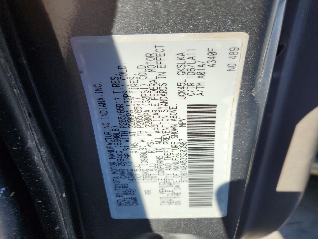 2003 Toyota Sequoia Limited