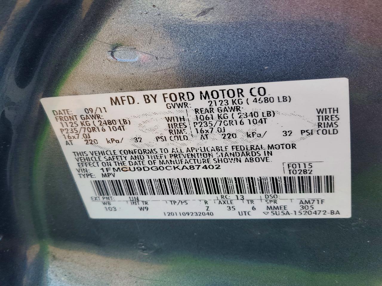 2012 Ford Escape xlt