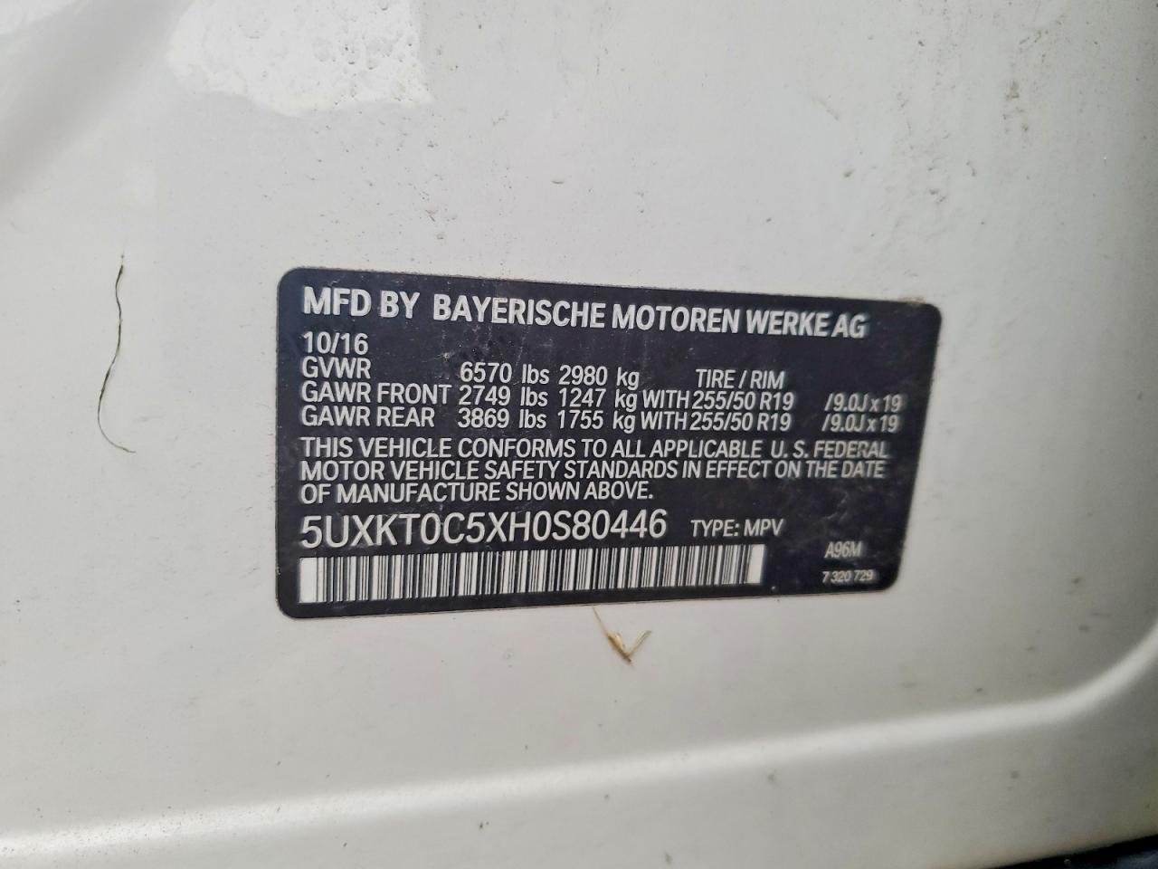 2017 BMW X5 40E Xdrive Xline