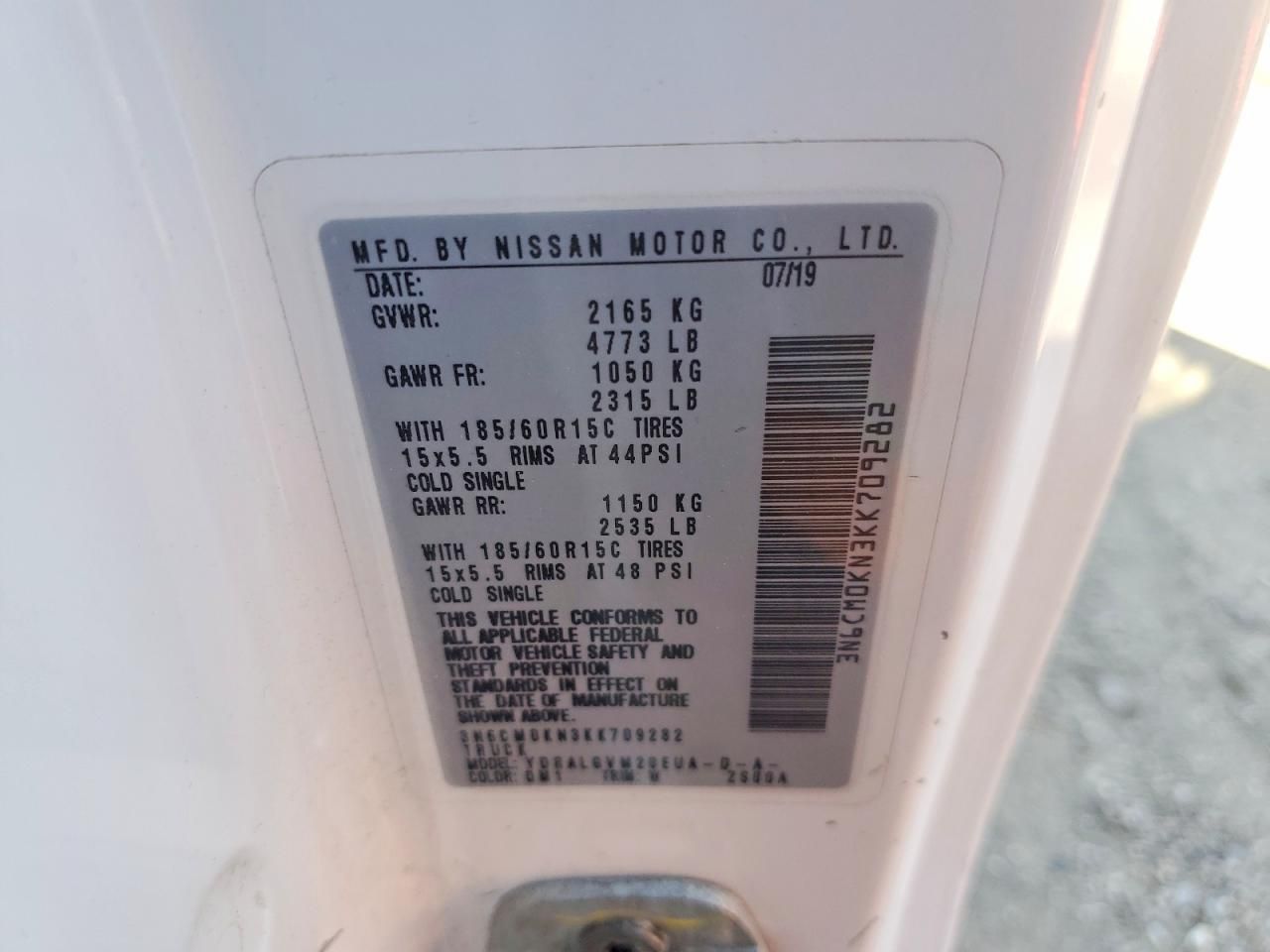 2019 Nissan NV200 Delivery Van