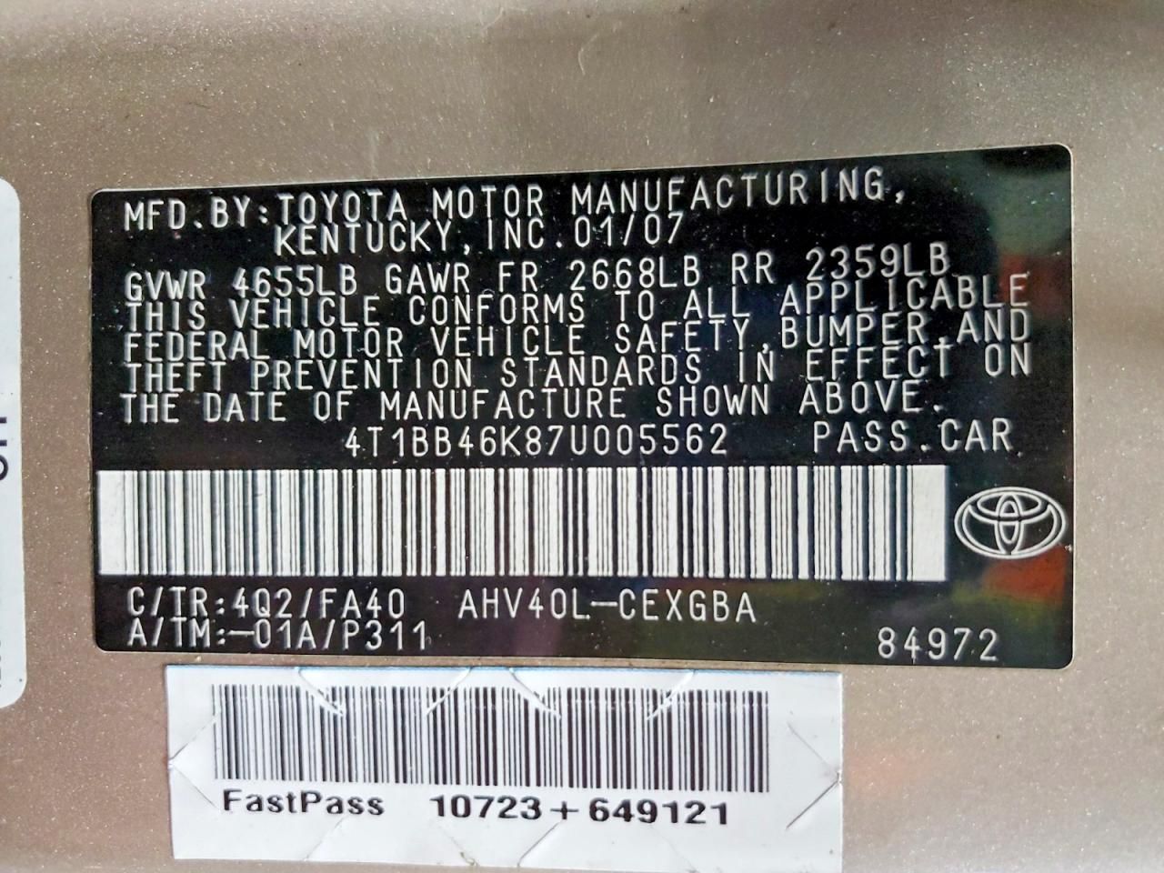 2007 Toyota Camry Hybrid