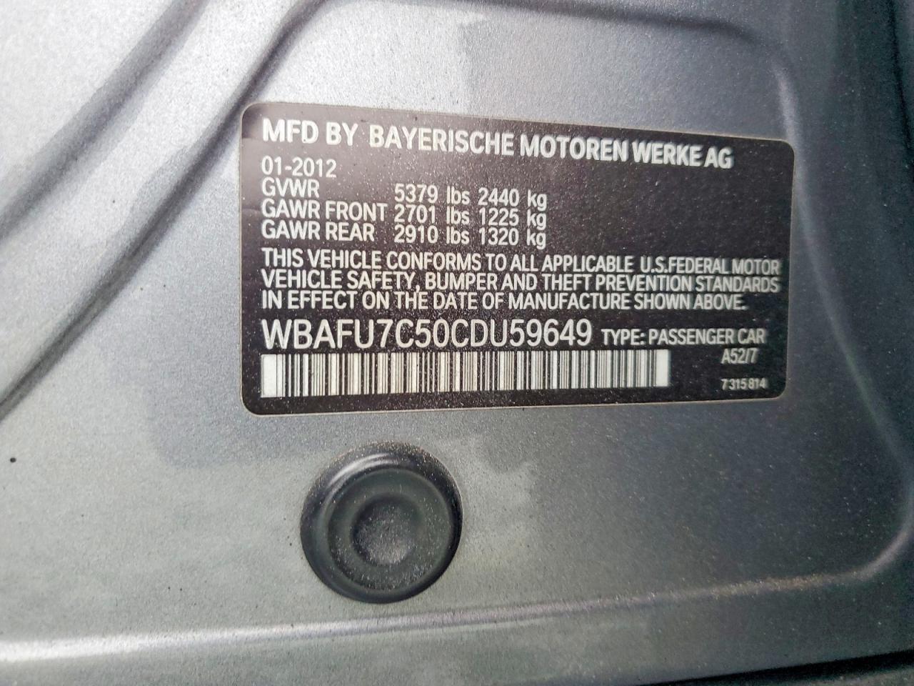 2012 BMW 535 xi