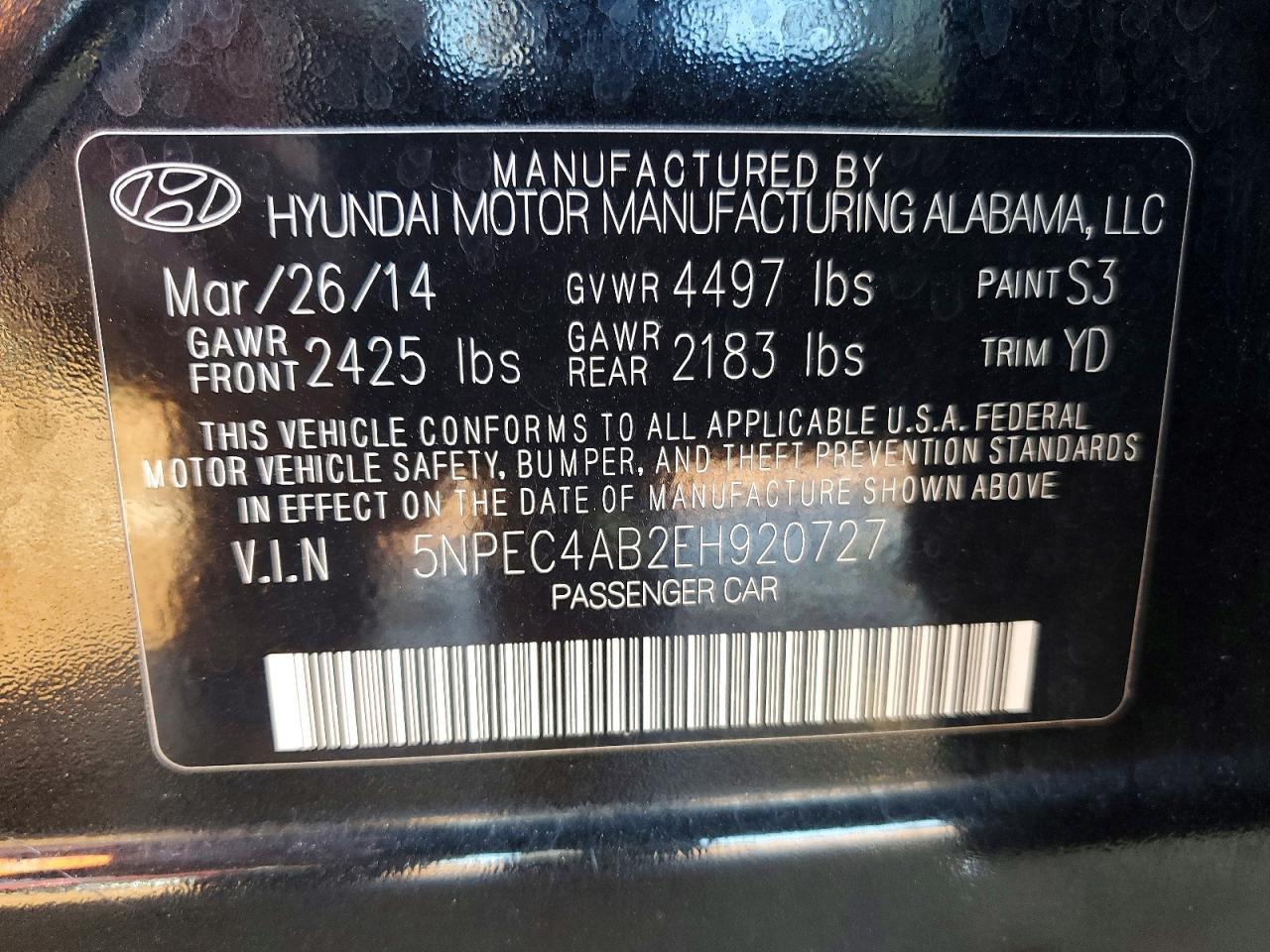 2014 Hyundai Sonata se