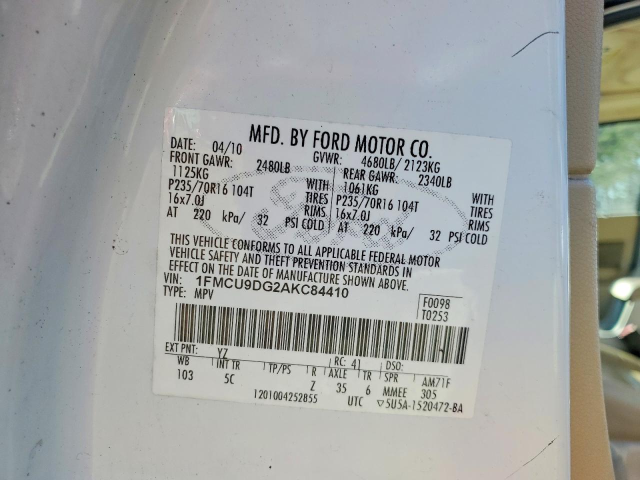 2010 Ford Escape xlt