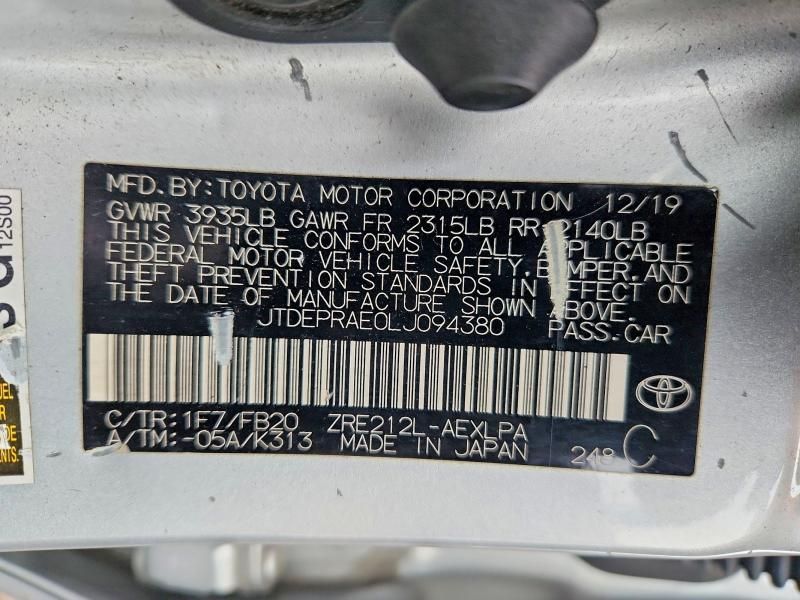 2020 Toyota Corolla le