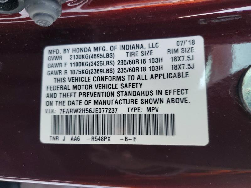 2018 Honda Cr-v ex