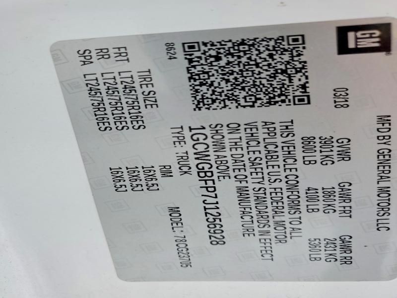 2018 Chevrolet Express G2500