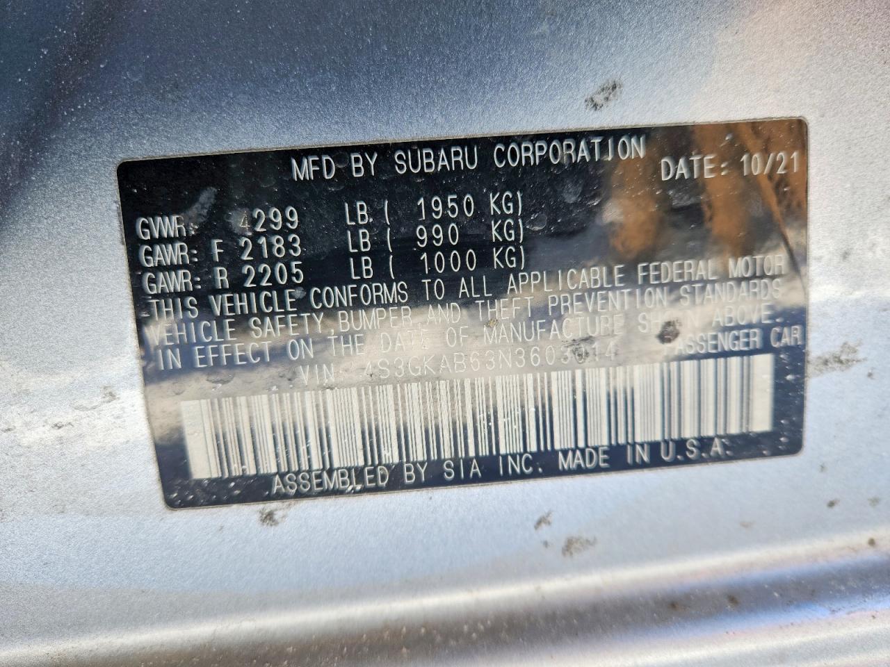 2022 Subaru Impreza