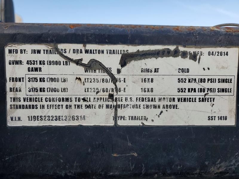 2014 Walt 2014 jrw Tilt Deck Equipment Trailer