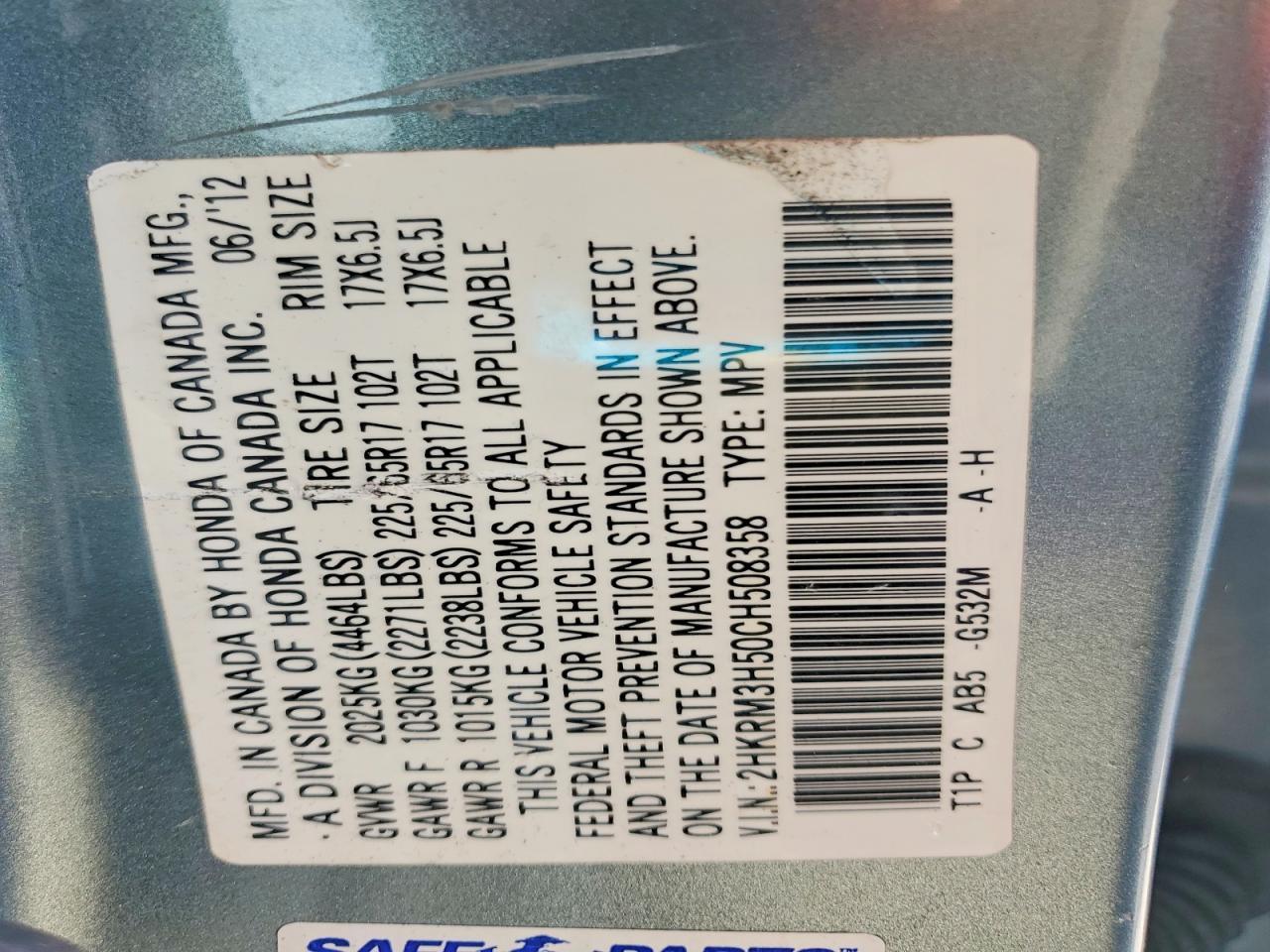 2012 Honda Cr-v ex
