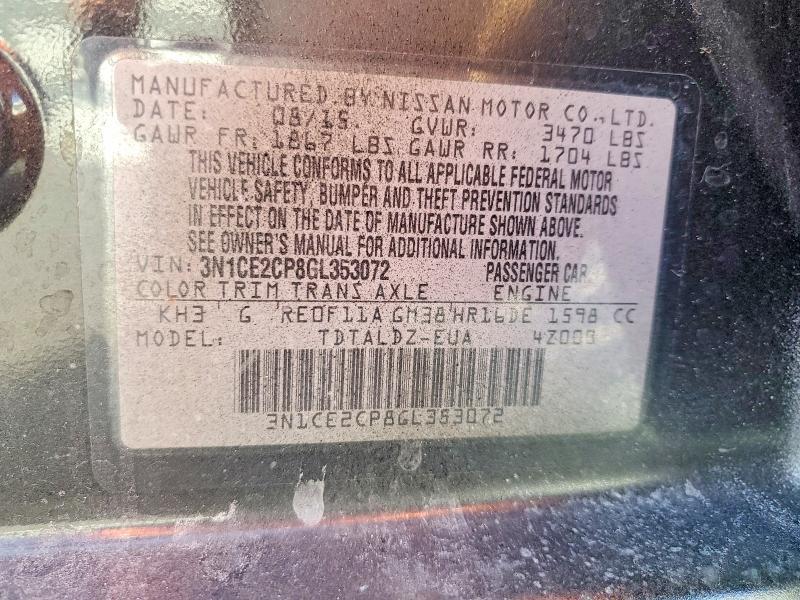 2016 Nissan Versa Note sv