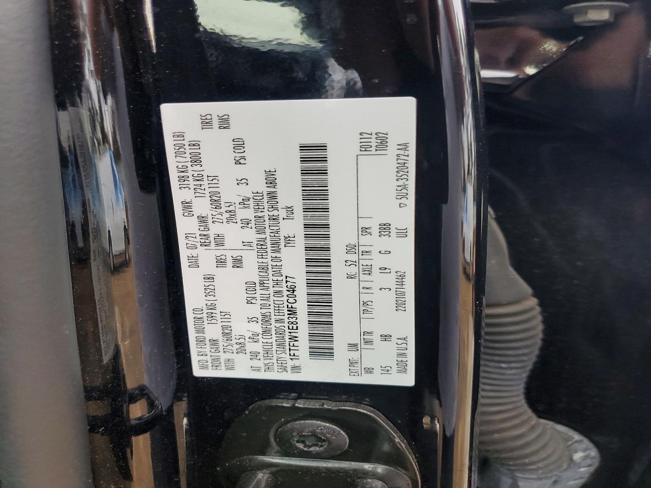 2021 Ford F150 Supercrew