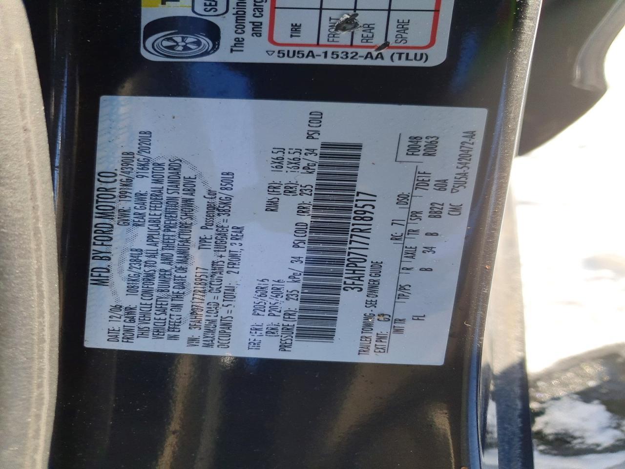 2007 Ford Fusion se