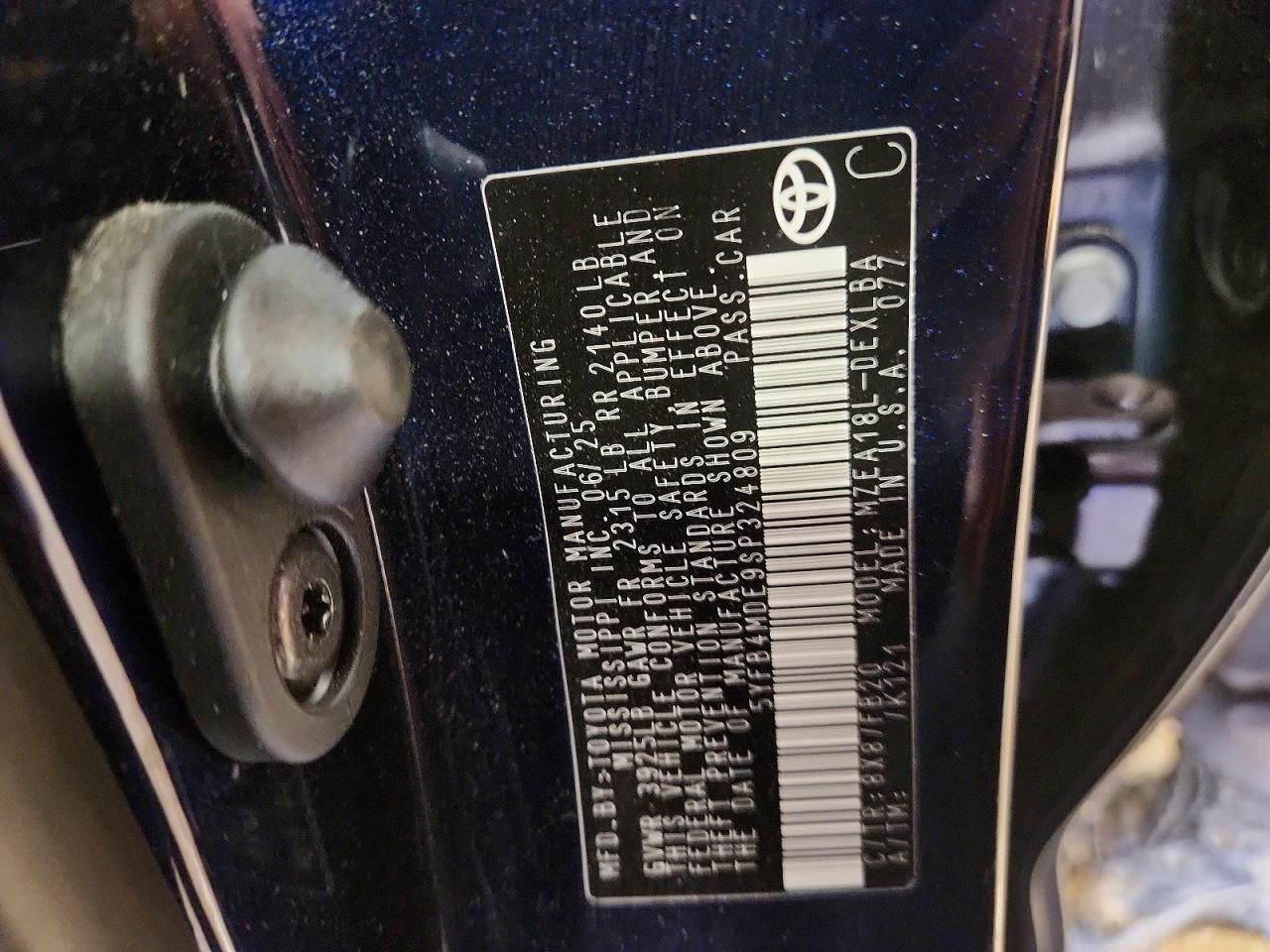 2025 Toyota Corolla le