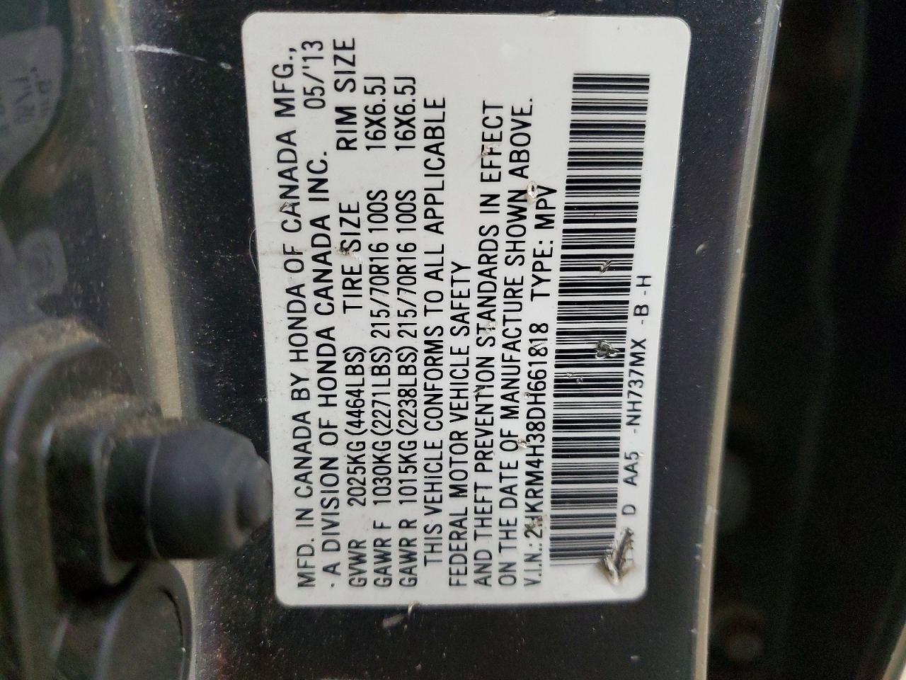 2013 Honda Cr-v lx