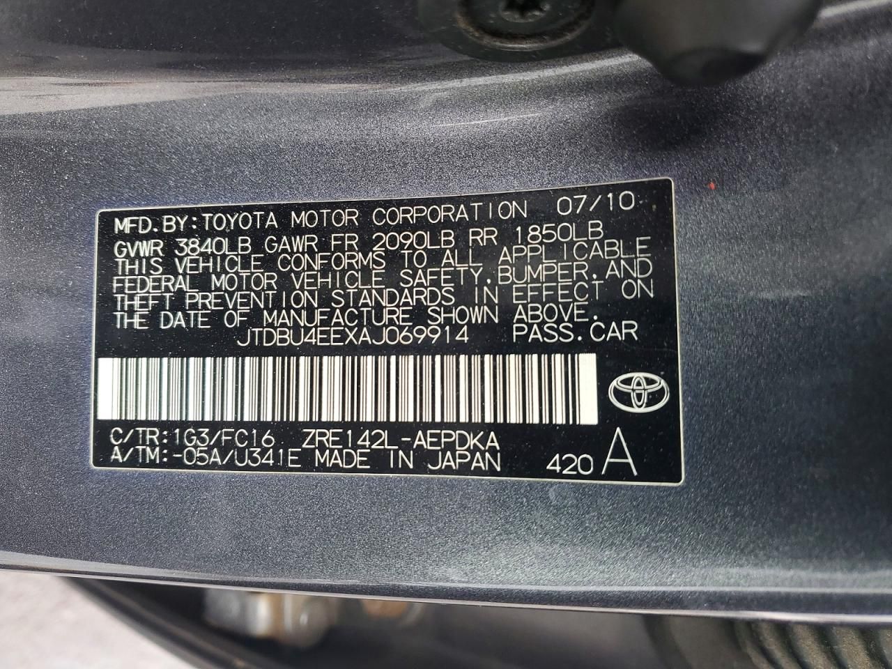 2010 Toyota Corolla Base