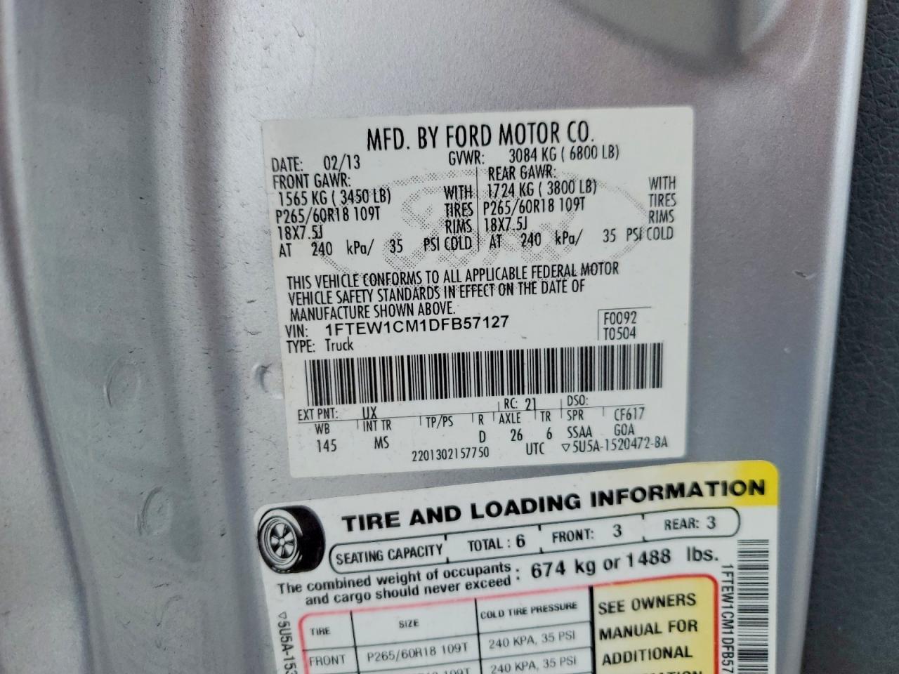 2013 Ford F150 Supercrew
