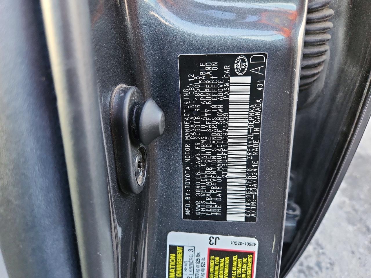 2013 Toyota Corolla Base