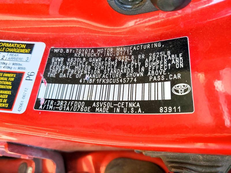 2012 Toyota Camry Base