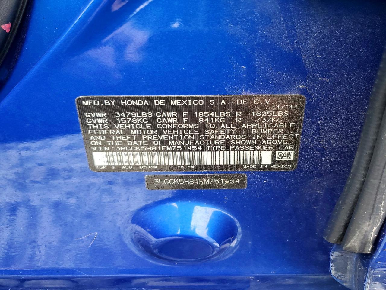 2015 Honda Fit ex