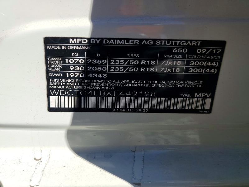 2018 Mercedes-Benz Gla 250