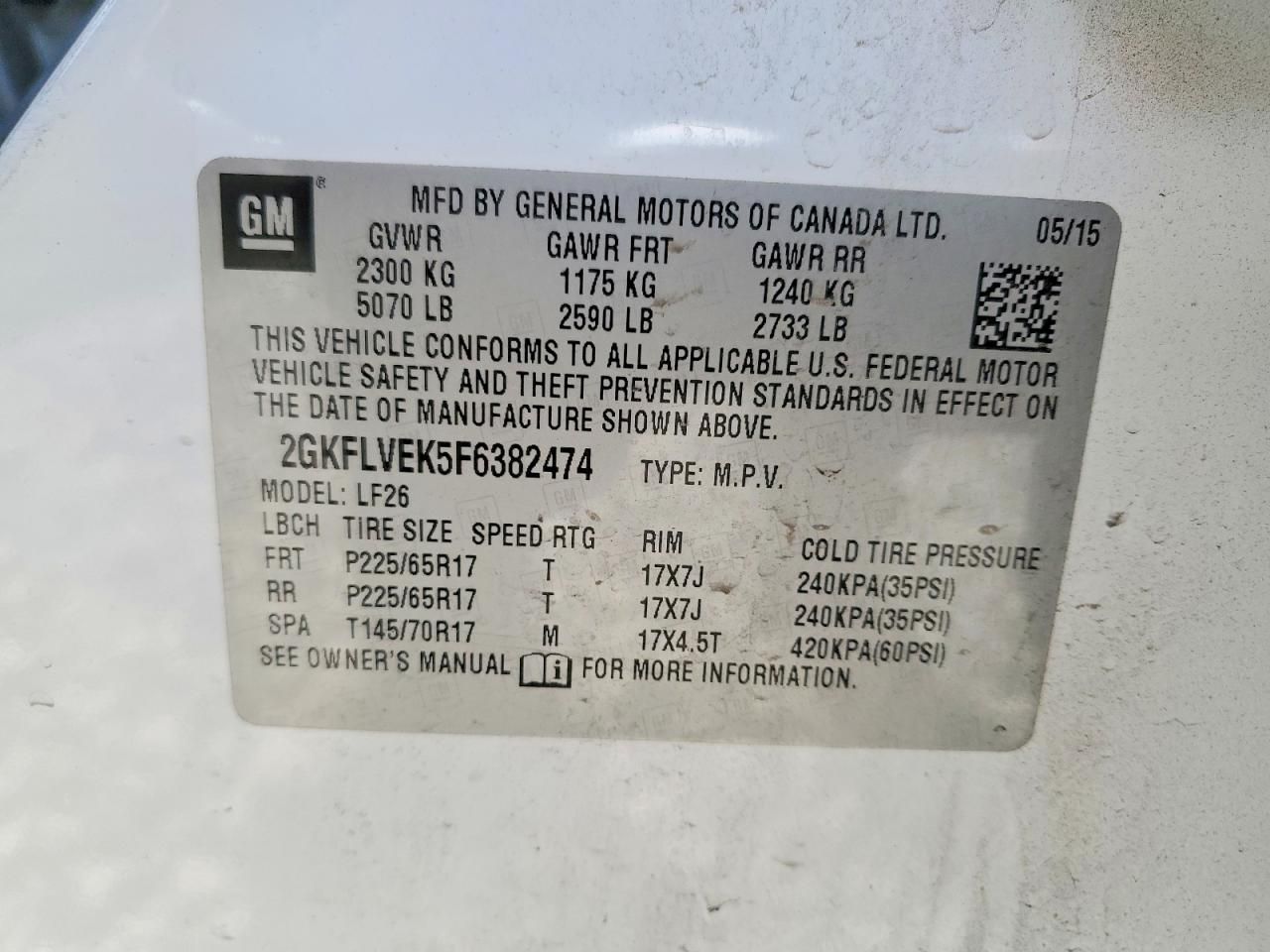 2015 GMC Terrain sle