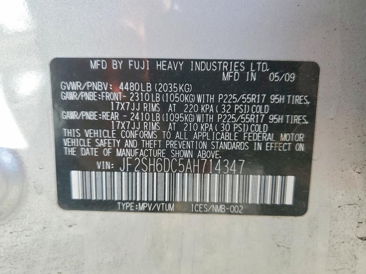 2010 Subaru Forester 2.5x Limited