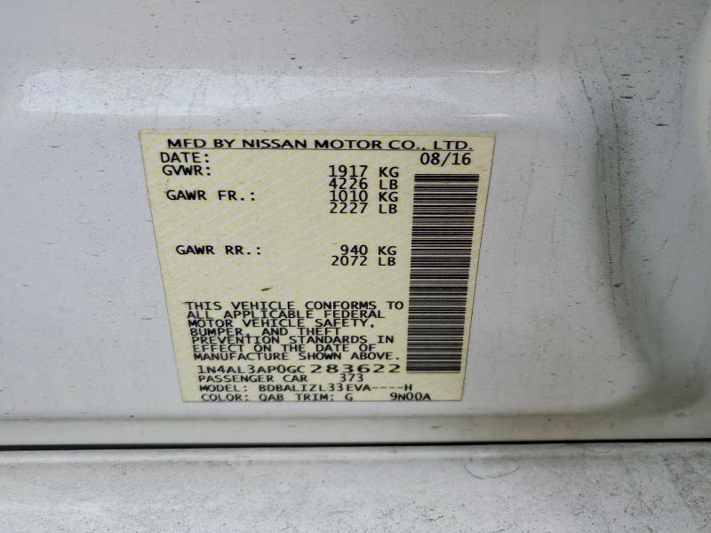 2016 Niss Altima 2.5