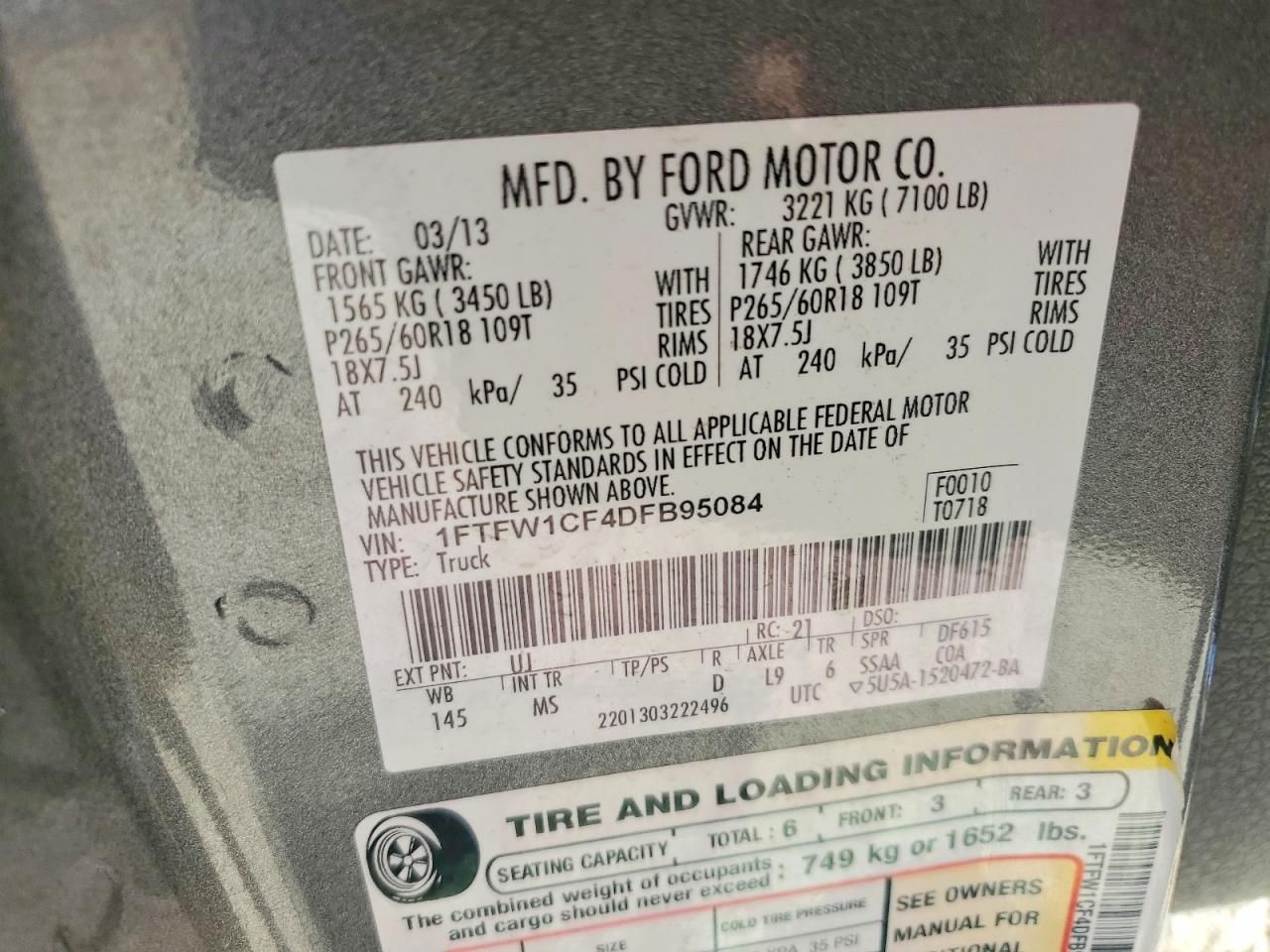 2013 Ford F150 Supercrew