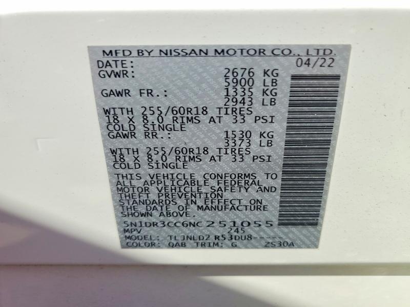 2022 Nissan Pathfinder sl