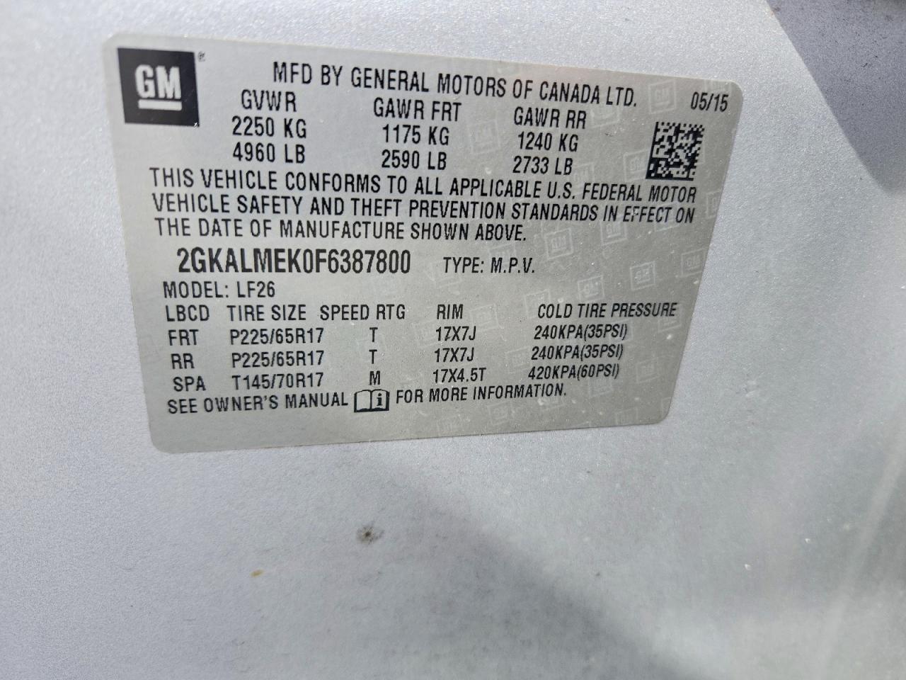 2015 GMC Terrain sle