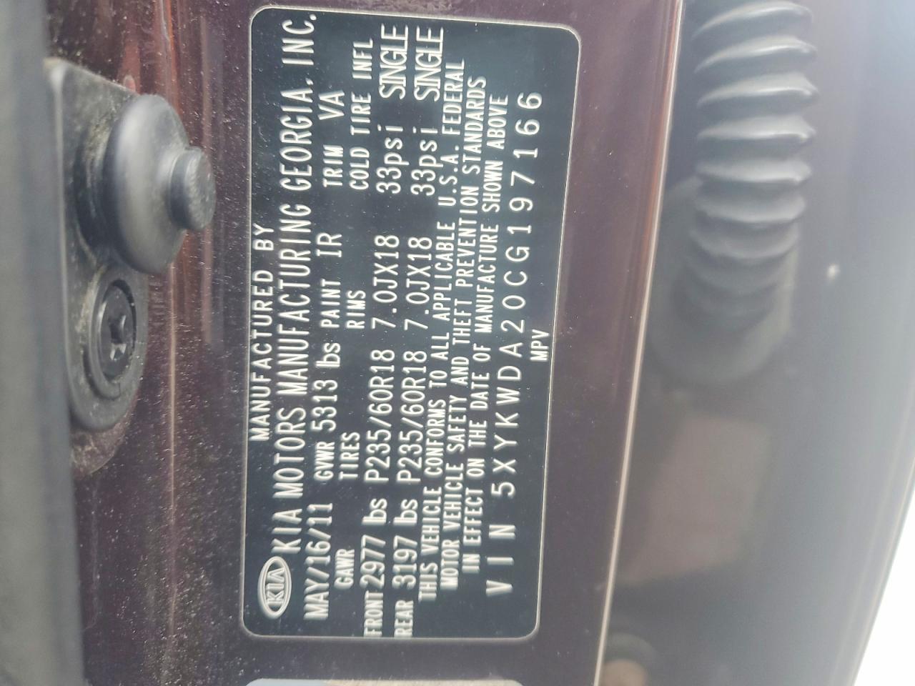 2012 KIA Sorento sx