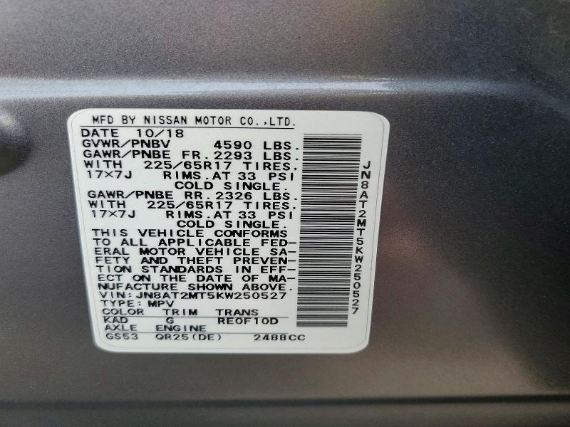 2019 Nissan Rogue s