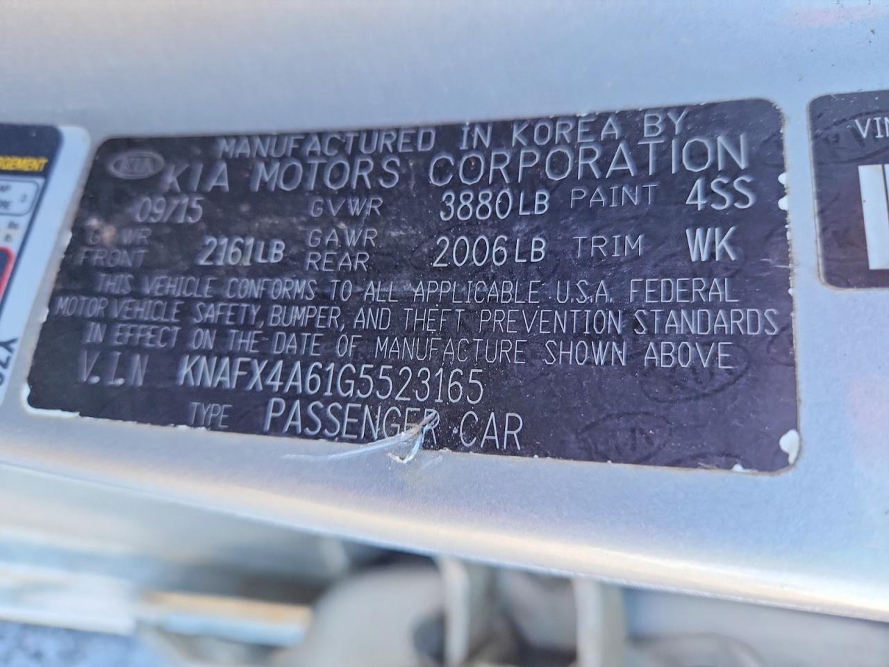 2016 KIA Forte lx