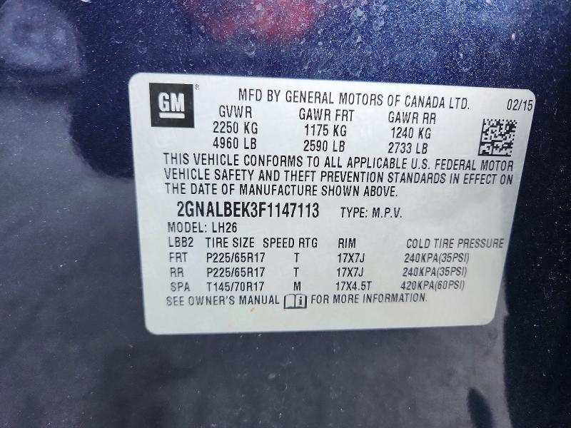 2015 Chevrolet Equinox lt