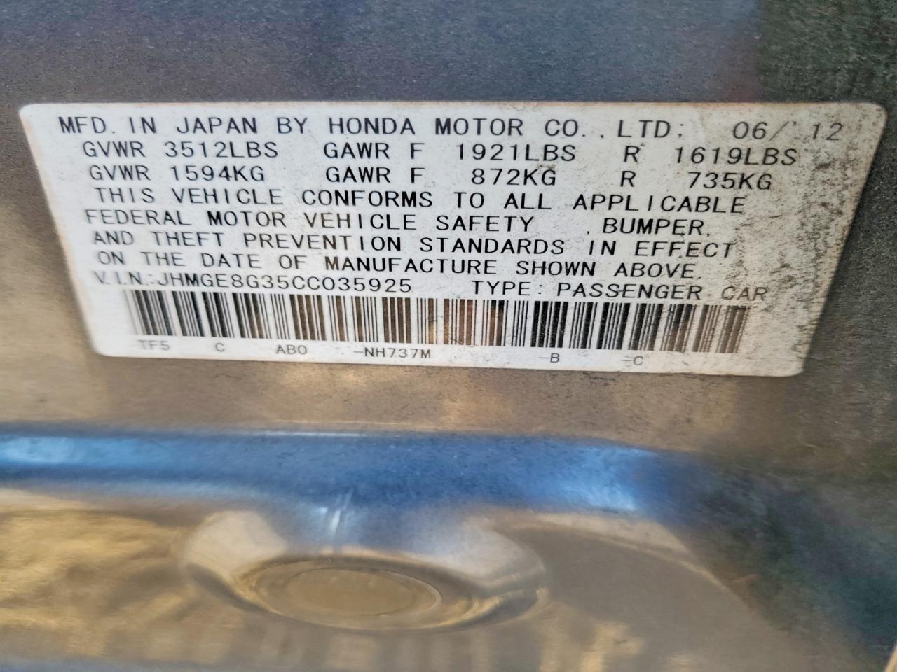 2012 Honda FIT