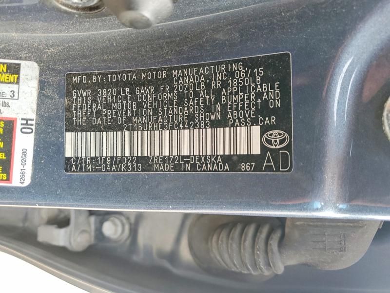 2015 Toyota Corolla l