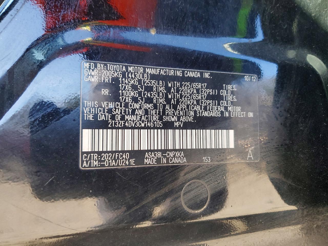 2012 Toyota Rav4 Base