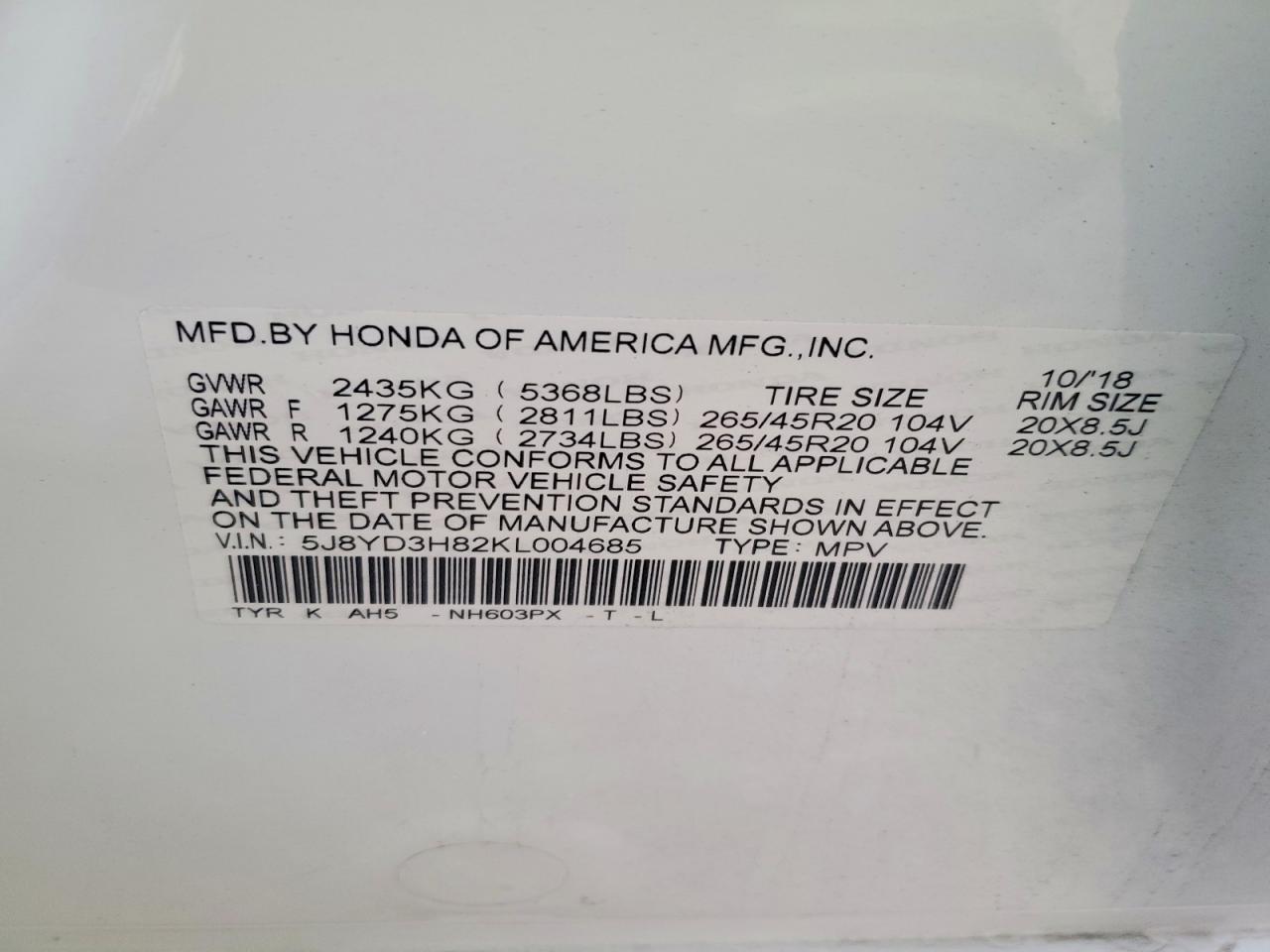 2019 Acura Mdx Advance
