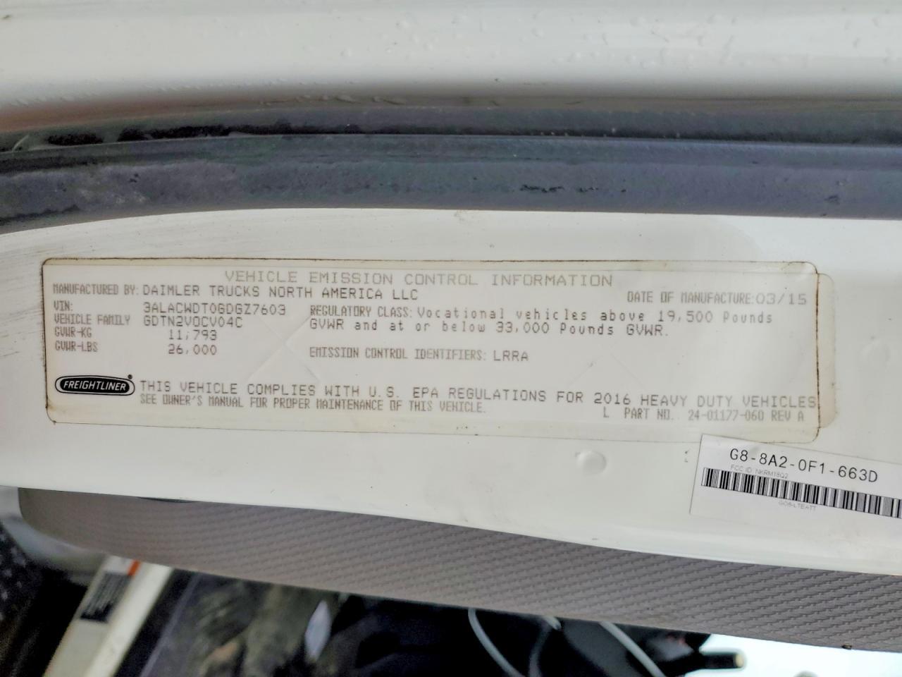 2016 Freightliner M2 106 Medium Duty