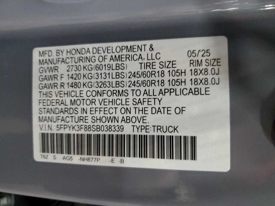 2025 Honda Ridgeline Black Edition