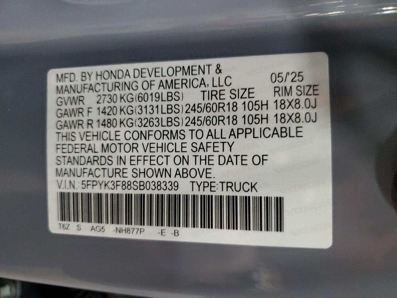 2025 Honda Ridgeline Black Edition