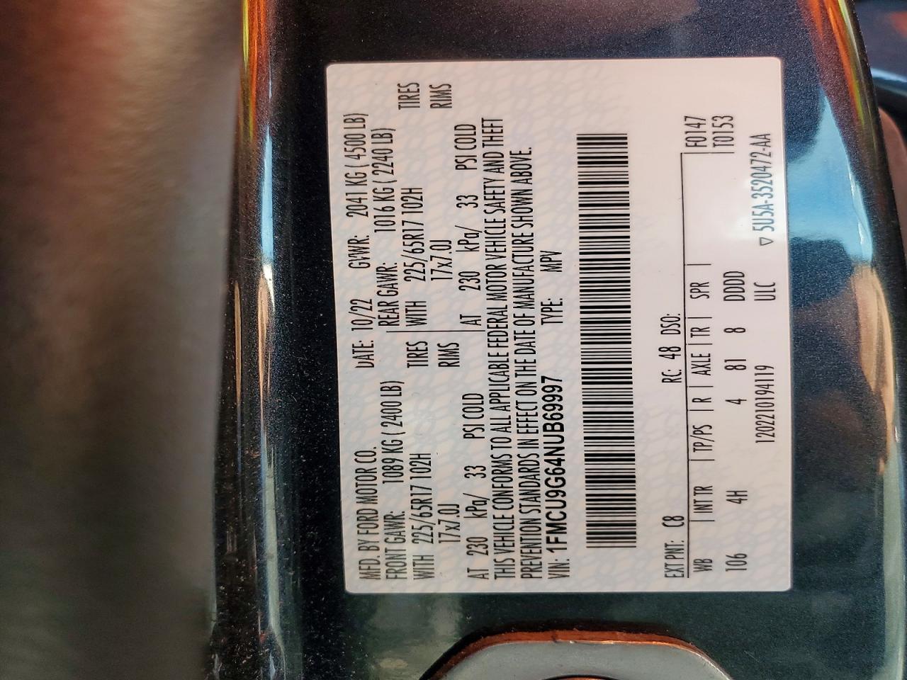 2022 Ford Escape se