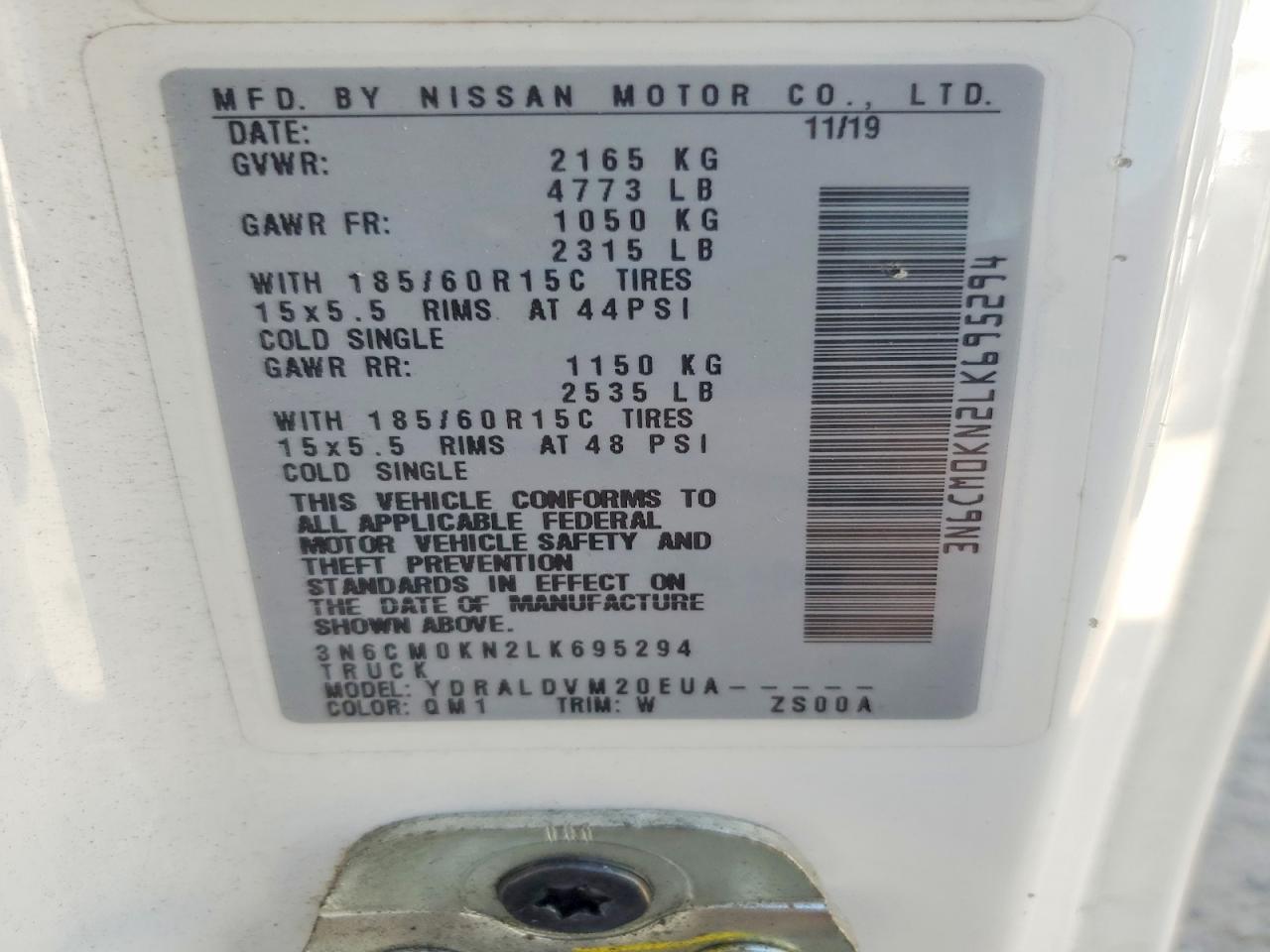 2020 Niss AN NV200 Utility / Service Van
