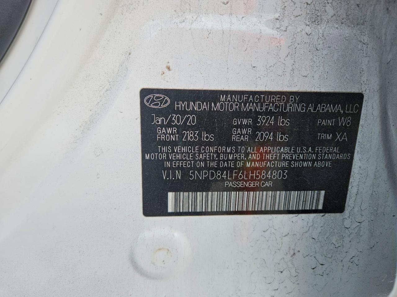 2020 Hyundai Elantra sel
