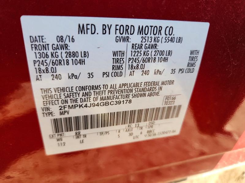 2016 Ford Edge sel