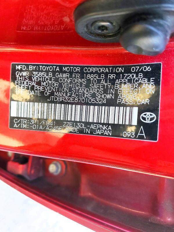 2007 Toyota Corolla le