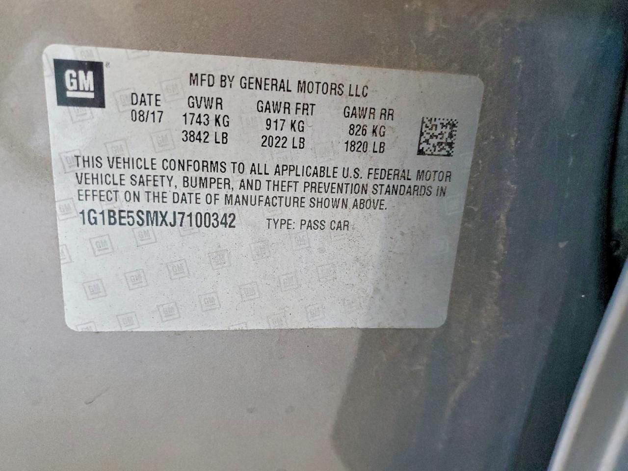 2018 Chevrolet Cruze lt