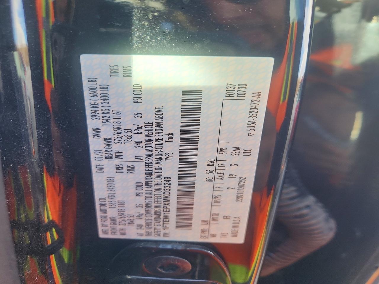 2021 Ford F150 Supercrew