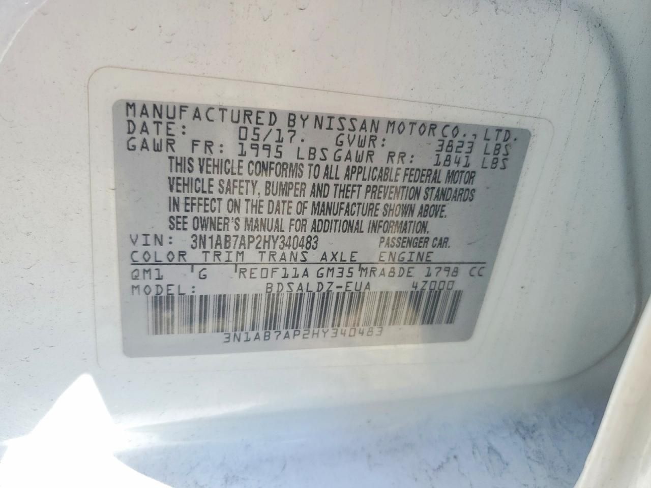 2017 Nissan Sentra s